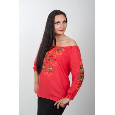 Embroidered blouse "Fiery " 